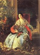 Karl Briullov Portrait of pricess yelizaveta Saltykova painting